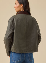 Sami Cropped Barn Jacket Detail 7 - TULLABEE