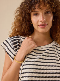 Marlee Mixed Stripe Top Detail 2 - TULLABEE