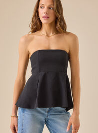 Stevie Strapless Peplum Top - TULLABEE
