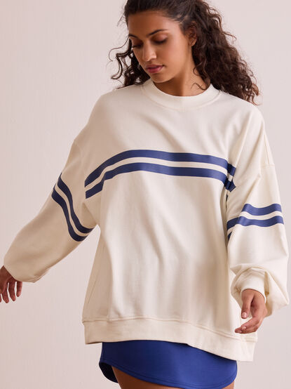 Turbo Striped Sweatshirt - TULLABEE