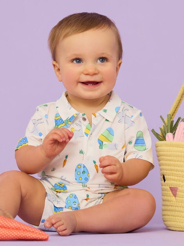Easter Bunny Polo Romper - TULLABEE