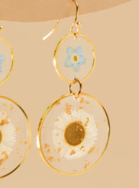 Pressed Petal Dangle Earring Detail 2 - TULLABEE