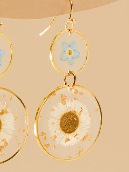 Pressed Petal Dangle Earring - TULLABEE