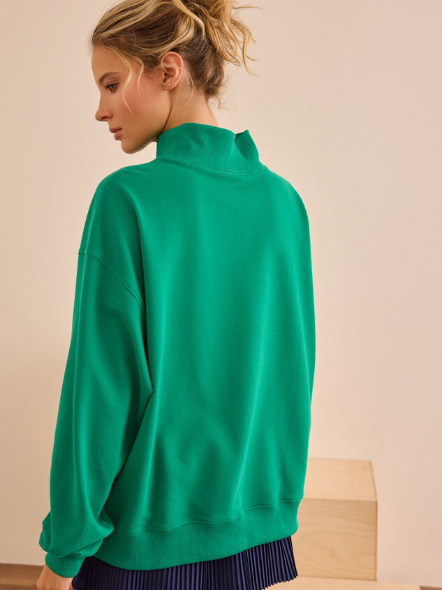 Precision Mock Neck Sweatshirt Detail 5 - TULLABEE