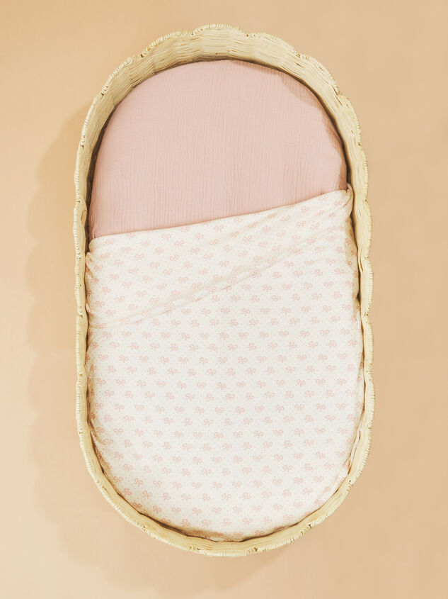 Vintage Mini Bow Swaddle Detail 2 - TULLABEE