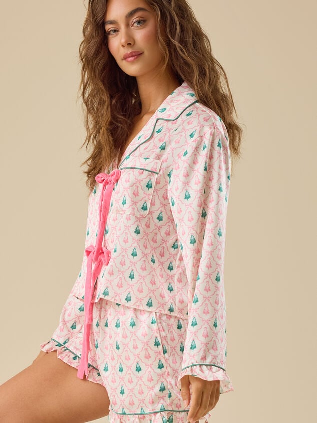 Zola Christmas Tree Sleep Top Detail 4 - TULLABEE