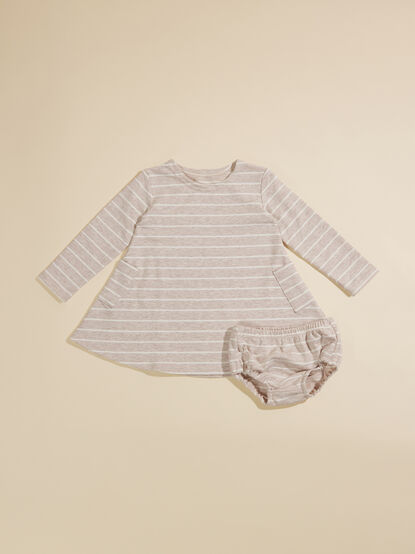 Leena Striped Dress and Bloomer Set by Vignette - TULLABEE