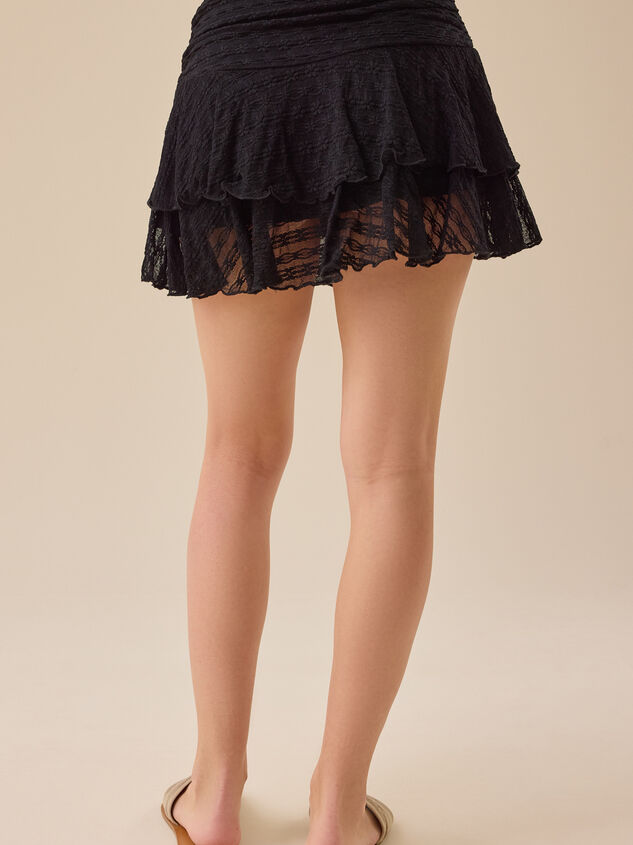 Lonny Mesh Mini Skirt Detail 5 - TULLABEE