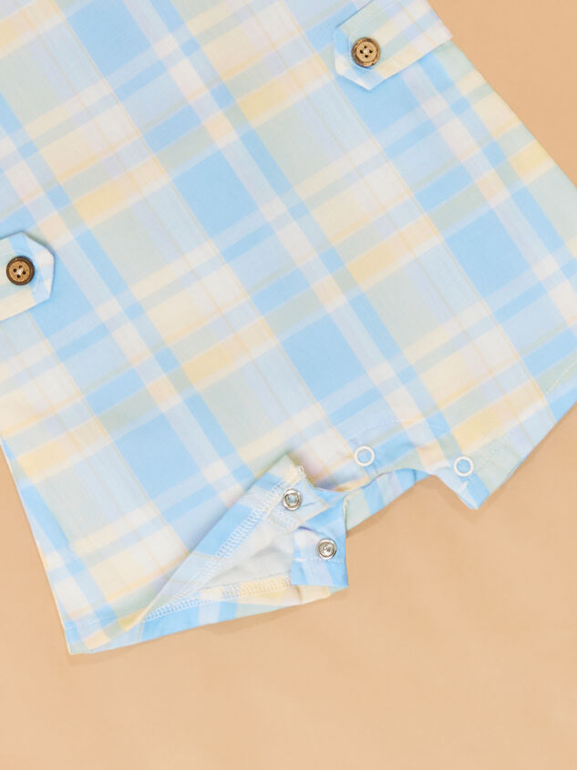 Griffin Gingham Shortall by Mudpie Detail 3 - TULLABEE