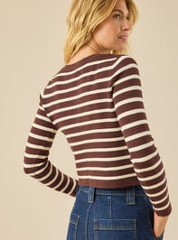 Katalina Striped Cardigan Detail 5 - TULLABEE