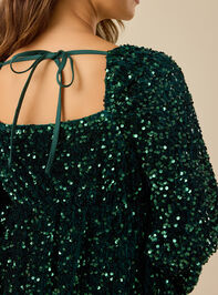 Oaklynn Sequin Velvet Dress Detail 6 - TULLABEE