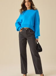 Cam Boxy Sweater Detail 2 - TULLABEE