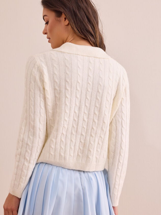 Court Crush Cable Knit Sweater Detail 4 - TULLABEE