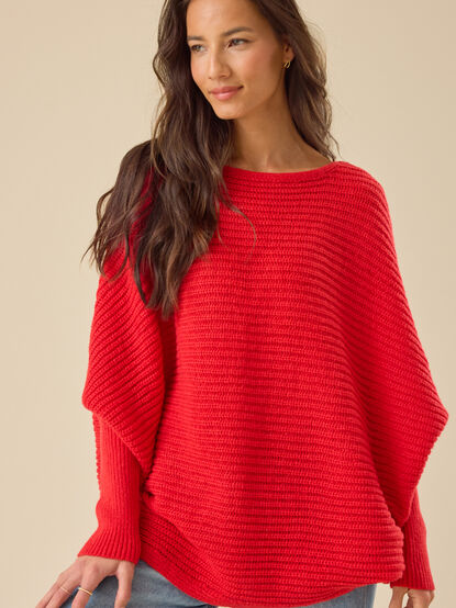 Arlet Ribbed Dolman Sweater - TULLABEE