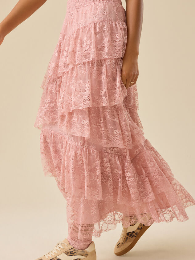 Everly Lace Midi Skirt Detail 4 - TULLABEE