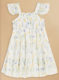 Gillian Floral Toddler Dress Detail 2 - TULLABEE