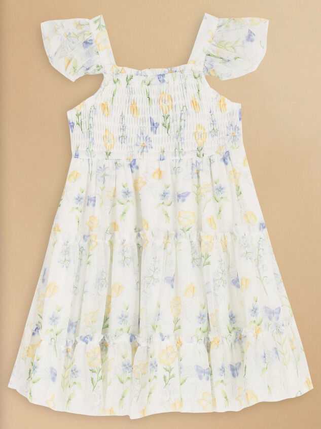 Gillian Floral Toddler Dress Detail 2 - TULLABEE