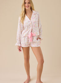 Emelia Champagne Button Up Sleep Shirt - TULLABEE