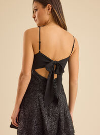 Virginia Tinsel Mini Dress Detail 2 - TULLABEE