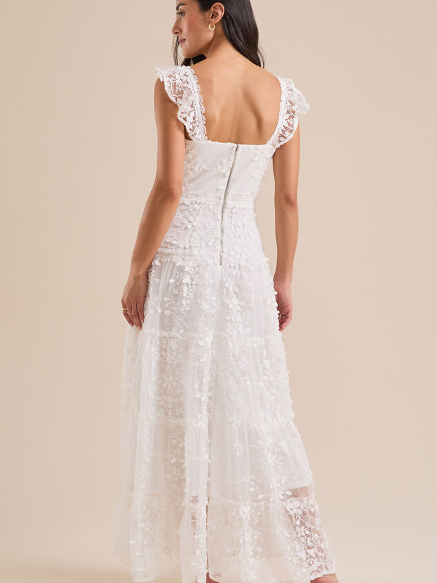 Kallie Lace Tiered Maxi Dress Detail 5 - TULLABEE