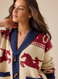 Bonnie Horse Cardigan Detail 3 - TULLABEE