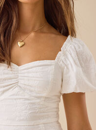 Lauren Puff Sleeve Dress Detail 3 - TULLABEE