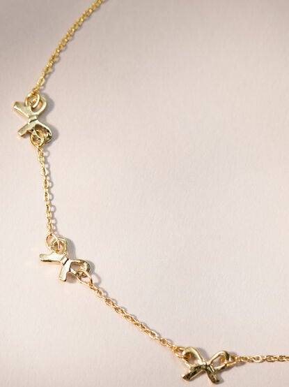 Gold Bow Station Choker - TULLABEE