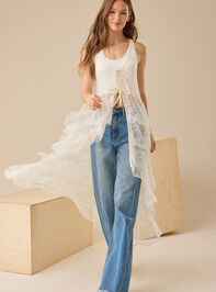 Lizzie Lace Ruffle Kimono - TULLABEE