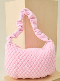 Velour Quilted Cary All Bag - TULLABEE