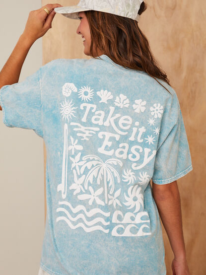 Take It Easy Oversized Tee - TULLABEE