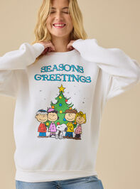 Peanuts Seasons Greetings Pullover Detail 3 - TULLABEE