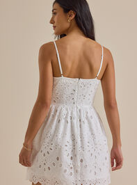 Sallie Eyelet Mini Dress Detail 3 - TULLABEE