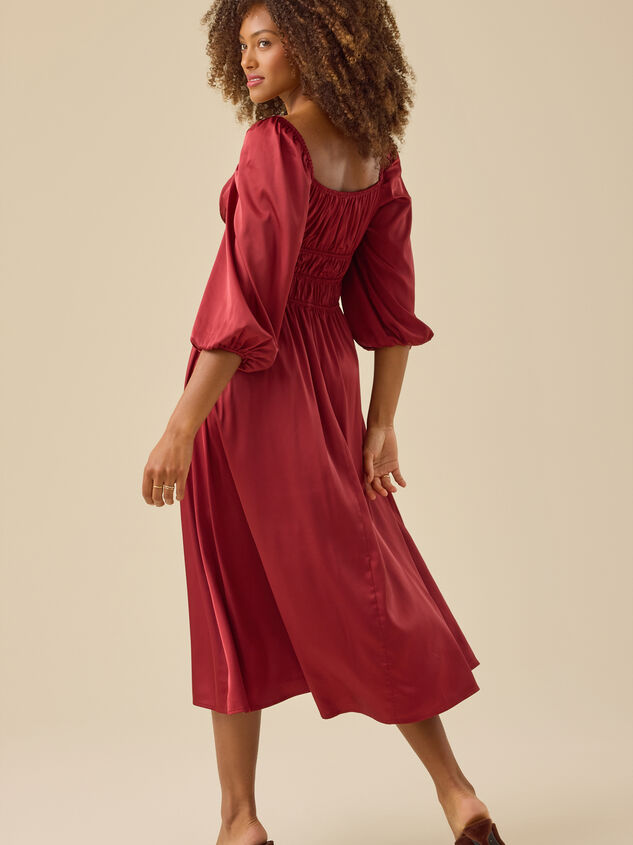 Jillie Satin Maxi Dress Detail 4 - TULLABEE