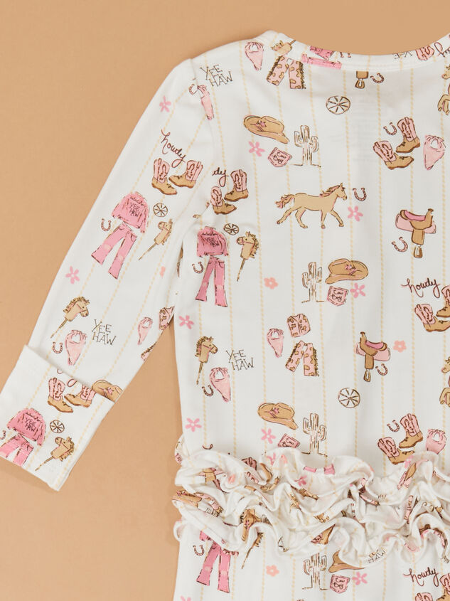 Pink Cowgirl Footie Detail 4 - TULLABEE