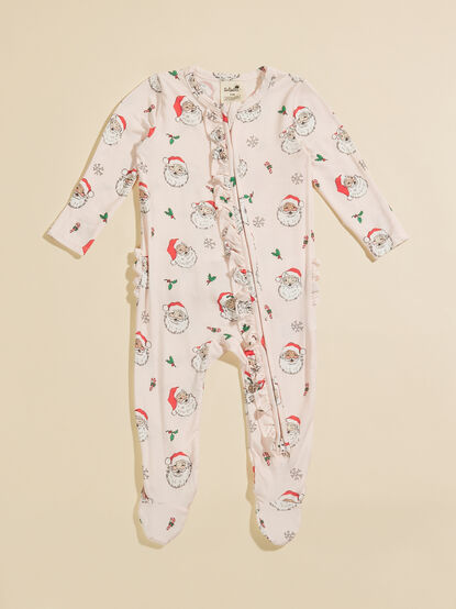 Vintage Santa Ruffle Footie - TULLABEE