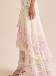 Bellani Tiered Midi Skirt Detail 4 - TULLABEE