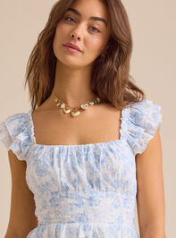 Lila Floral Mini Dress Detail 3 - TULLABEE