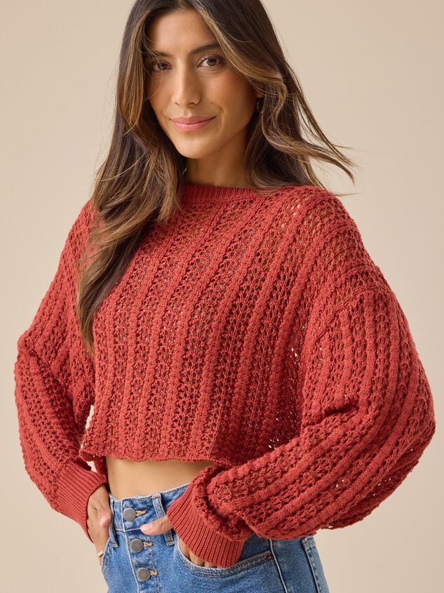 Anya Pointelle Sweater Detail 5 - TULLABEE