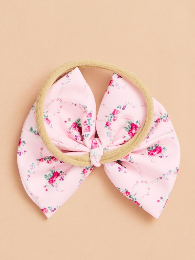 Rose Garden Big Bow Headband Detail 2 - TULLABEE