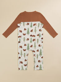 Brown Bear Jumpsuit Detail 3 - TULLABEE