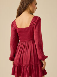Aaliyah Satin Mini Dress Detail 5 - TULLABEE