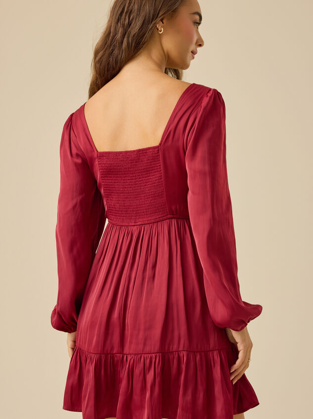 Aaliyah Satin Mini Dress Detail 5 - TULLABEE