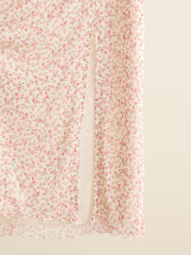 Haley Floral Midi Skirt Detail 4 - TULLABEE