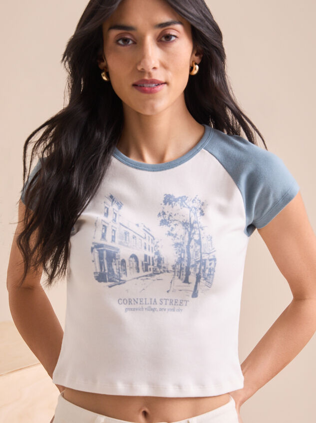Cornelia Street Baby Tee Detail 2 - TULLABEE