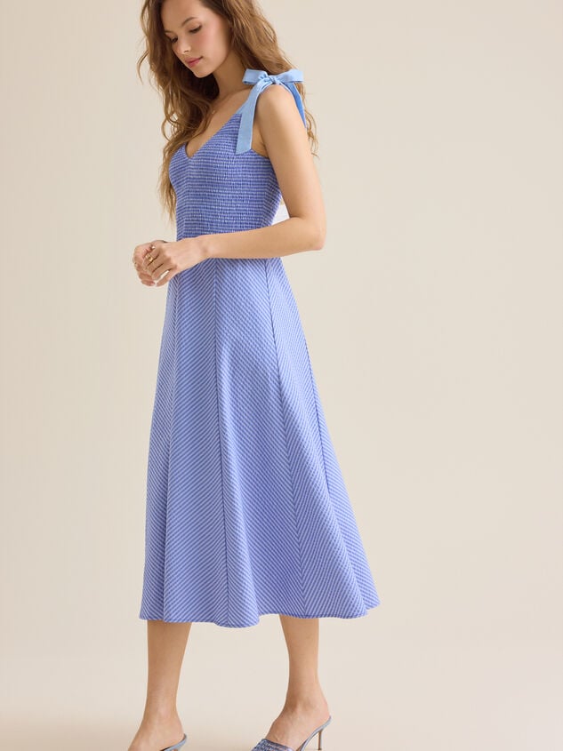 Amylia Striped Maxi Dress Detail 3 - TULLABEE