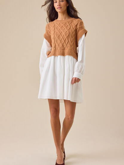 Morgan Sweater Twofer Dress - TULLABEE