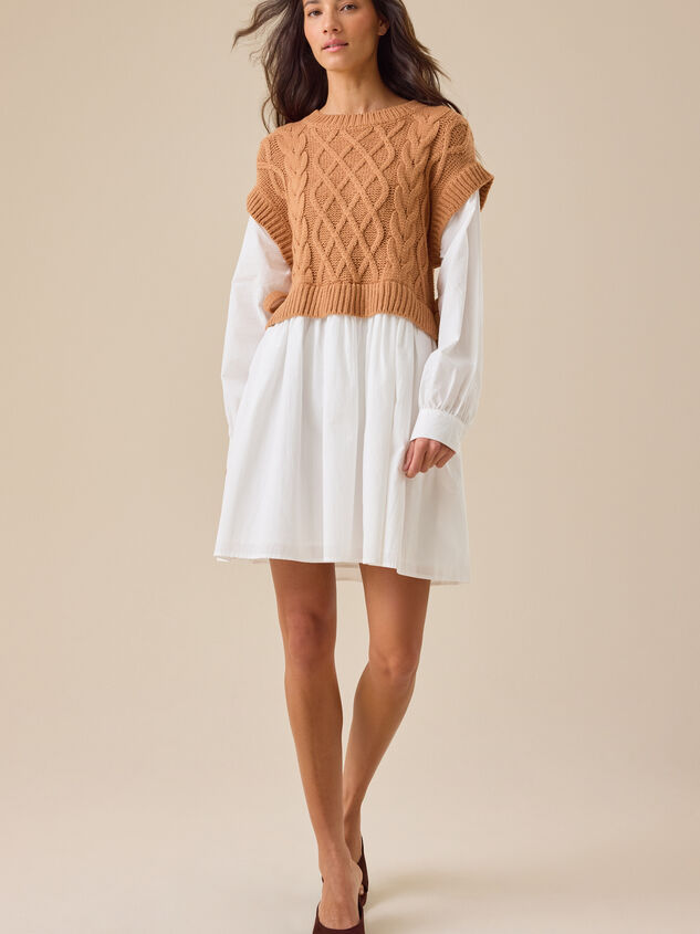 Morgan Sweater Twofer Dress Detail 2 - TULLABEE