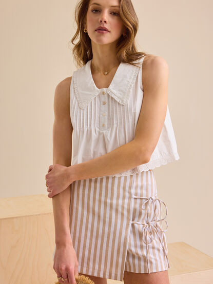 Danny Peter Pan Collar Tank - TULLABEE