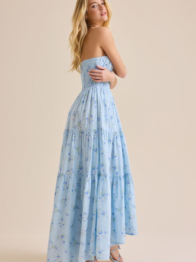 Iria Floral Maxi Dress Detail 5 - TULLABEE