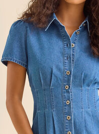 Zoe Denim Mini Dress Detail 2 - TULLABEE